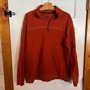 Timberland Burnt Orange Half-Zip Sweater